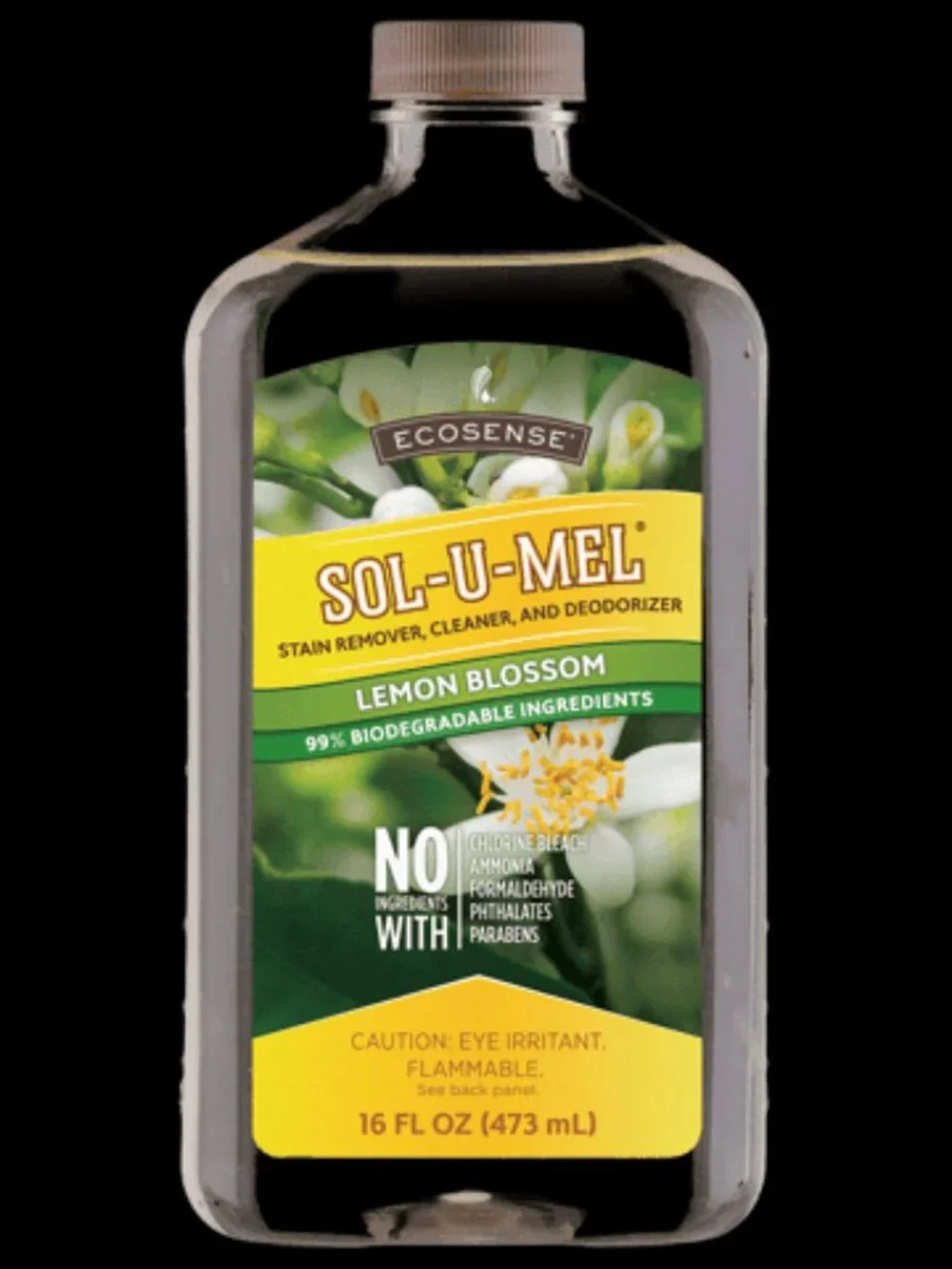 ECOSENSE Sol-U-Mel 3-N-1 Cleaner Lemon Blossom Stain Remover Concentrate 16fl.oz